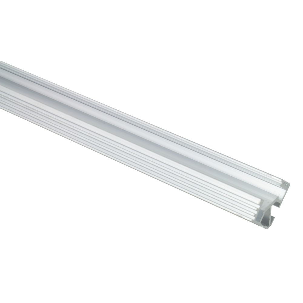 American Lighting EE45-AAFR-2M Surface Economy Mount Extrusion 45 Degree Include Frosted Lens 2M in Aluminum